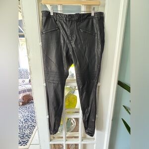 Black  faux Leather Pants